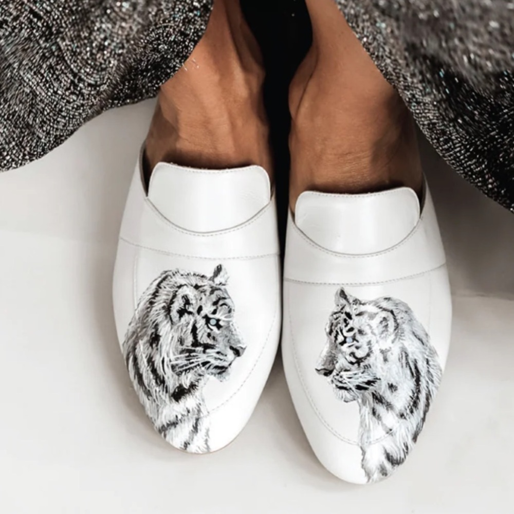 Alepel Tiger Mules - New w/o box - Sz. 10 🐅